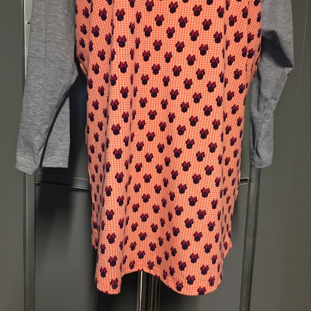 LULAROE Randy Raglan Minnie Mouse Shirt, Large - Picture 3 of 8